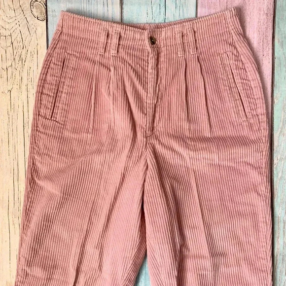Pink corduroy Dockers high waist pants - Picture 4 of 9